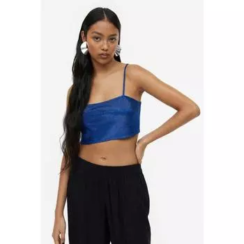 Блестящий топ-бралетт HM с завязками, ярко-голубой, блестящий 1168515002 XSEUR XSP