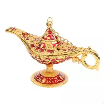 Блестящий винтажный металлический светильник, настольный акцент в арабском стиле Vermelho Dourado (12x4,5x6,5cm