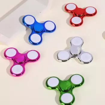 Блестящий вращающийся светодиодный спиннер с кристаллическим покрытием, светящийся в темноте, игрушка для снятия стресса 1pcs