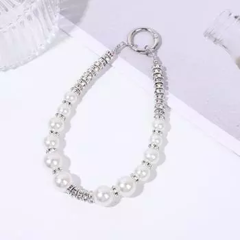 Блестящий жемчужный ремешок на запястье для телефона, цепочка для мобильного телефона против потери, стразы, шнурок для телефона, сумка-кошелек Style D