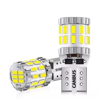 BLIAUTO Автомобильная светодиодная лампа T10 Белая Взрывная 30 SMD Габаритный свет DC12V-24V 6500K со встроенным T10 LED 2 pcs