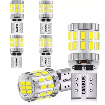 BLIAUTO Автомобильная светодиодная лампа T10 Белая Взрывная 30 SMD Габаритный свет DC12V-24V 6500K со встроенным T10 LEDs 6 pcs