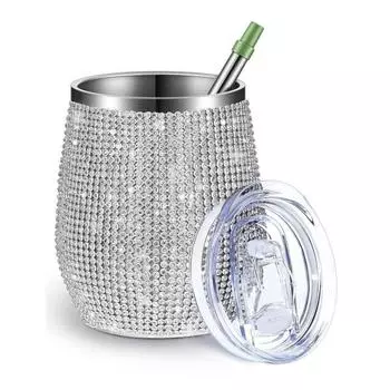 Bling бутылка для воды Bling стакан для вина Алмазный стакан со стразами для блестящих бокалов для вина Стакан для девочек Trip Чашки, соломинка, щетка для соломы и щетка для чашек