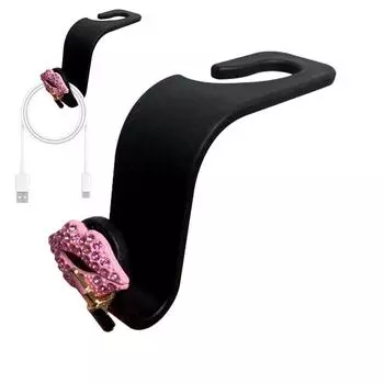 Bling Car Headrest Hook Rhinestone Car Purse Hangers Bling Purse Hook Hangers Auto Hooks Car Hangers Backseat Holder Car