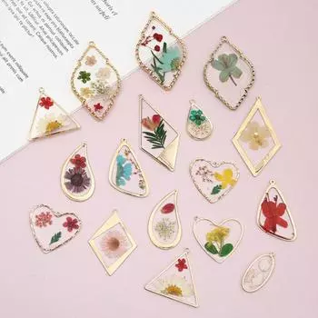 BLINGBAY 2023 женские серьги-подвески в стиле ретро, серьги из прозрачной смолы с натуральными сушеными цветами, модные ювелирные аксессуары, современные ювелирные изделия, подарки one size