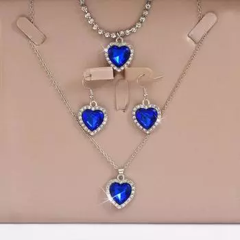 BLINGBAY комплект женских украшений, милые романтические свадебные аксессуары, элегантные браслеты, ожерелья, серьги, набор, женские современные украшения, подарок