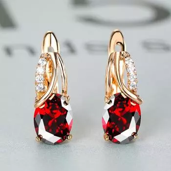 BLINGBAY женские новые серьги, аксессуары, легкие, роскошные, элегантные, овальные, с водными бриллиантами и цирконием, серьги с пряжкой для ушей, женские модные современные ювелирные изделия, подарок