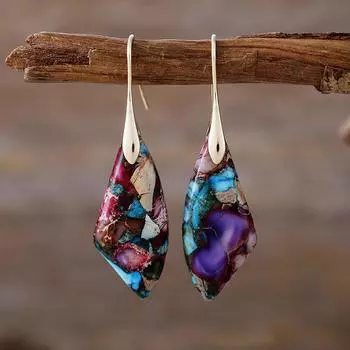 BLINGBAY женские серьги-подвески богемные этнические винтажные серьги из натурального камня современные украшения на день рождения подарок