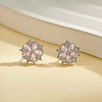 BlingBay женские висячие серьги простые милые розовые милые висячие серьги в форме цветка для девочек на вечеринку день рождения ювелирные изделия подарок розовый