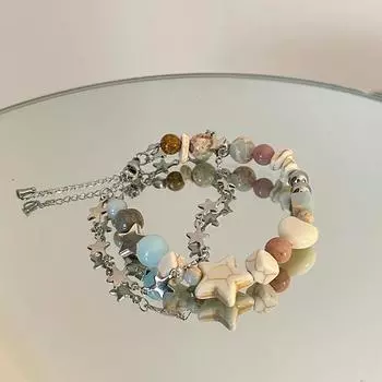 BLINGBAY женский браслет Плутон керамический браслет со звездами из бисера новый нишевый дизайн ручные украшения для девочек вечерние, день рождения, рождественские украшения, подарок