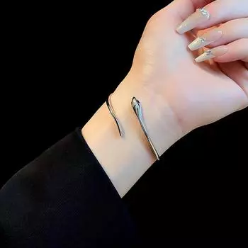 BLINGBAY женский браслет змея открытый браслет индивидуальный браслет простой дизайн новая мода универсальный браслет девушка вечерние рождественские украшения подарок