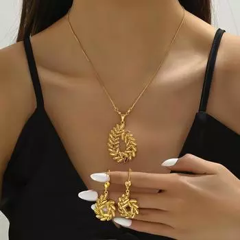 BLINGBAY женский комплект ювелирных изделий, милые винтажные модные свадебные аксессуары, серьги, подвеска в виде подсолнуха, комплект ожерелья для девочек, современные ювелирные изделия, подарок