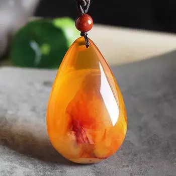 BLINGBAY женский кулон, новый свитер с имитацией воска, цепочка, твист, медовая капля, кулон, кулон с куриным маслом, янтарь, вечерние украшения для девочек, подарки