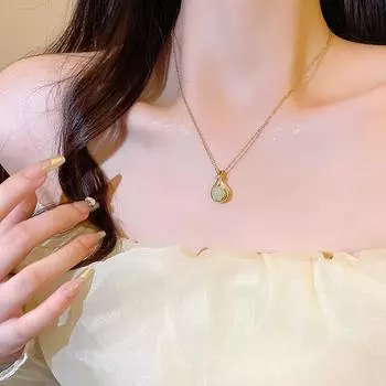 BLINGBAY женское ожерелье с подвеской Lucky Bag Shape ожерелье в стиле ретро универсальное новое ожерелье из титановой стали на ключицу аксессуары ювелирные изделия в подарок