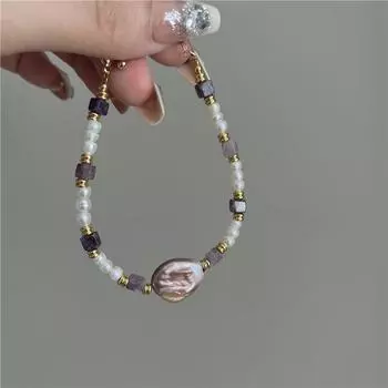 BLINGBY женские браслеты, легкие роскошные ретро-темпераментные браслеты из натурального жемчуга, персонализированные модные украшения для рук, современные ювелирные изделия для девочек, подарки