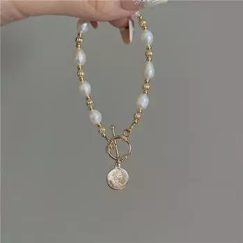 BLINGBY женский браслет в стиле барокко, натуральный браслет, новый светильник, роскошный портрет, круглая вывеска, ручные украшения, современные ювелирные изделия для девочек, подарок