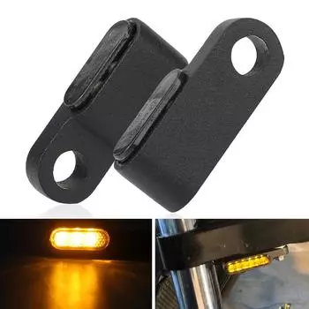 Blinker Aluminum Alloy LED Turn Signal Lights Motorcycle Signal Lamps Indicators For Cafe Racer Scooter Motobike Taillights 12V серебряный