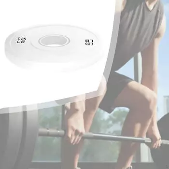 Блины для штанги Легко хранить Компактный вес для тренировок Малый вес для упражнений Веса для домашнего спортзала 13cm_White 1.25LB