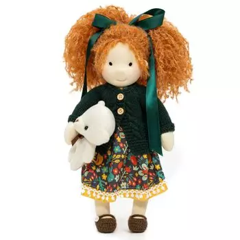 BlissfulPixie Waldorf Doll Handmade Doll Hanne Soft Girl Cute Plush Toy Perfect Doll for Kids - 12