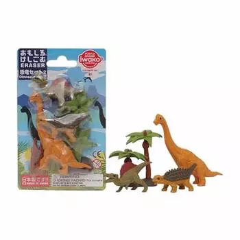 Blister pack eraser dinosaur 2 set