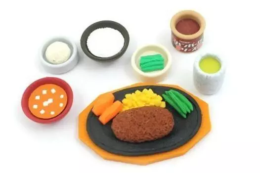 Blister pack funny eraser family restaurant