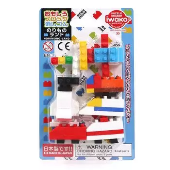 Блистерная упаковка Iwako Funny Eraser Block Vehicle Land 33 ER-BRI037