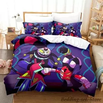 Blitzo Boss Постельное белье Single Twin Full Queen King Size Bed Set Adult Kid Bedroom Duvetcover Sets Anime Parure de lit Bed EU Single 135x200cm