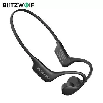 BlitzWolf BW-BTS8 Bluetooth-наушники с костной проводимостью, встроенная память 32 ГБ, IPX8, водонепроницаемые, с низкой задержкой, игровые спортивные наушники с микрофоном