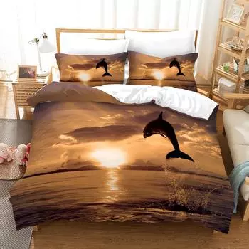 Ближний Восток Электронная коммерция Трехкомпонентный комплект для цифровой 3D-печати в США, дельфин, океан GB-Single135cm200cm