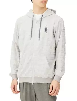 Block Jacquard Setup Pile Zip Parka 141258PB530200M [Psycho Bunny] Men s светло-серый