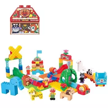 Blocklabo Block Lab Anpanman Anpanman Rolling Block Lots of More Animal Ensemble DX Зима 2024 Anpanman Рождество Целевой возраст 3 года и старше