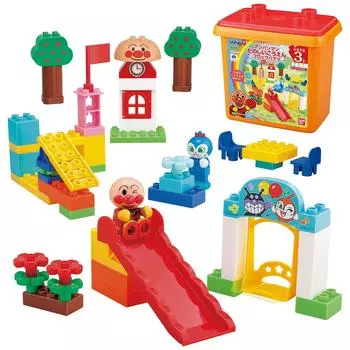 BlockLabo Block Lab Anpanman Fun Koen Block Bucket 3 года и (Целевой возраст старше)