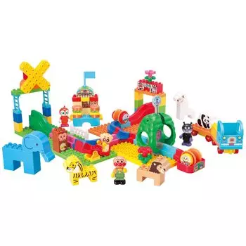 BlockLabo Block Lab Anpanman Rolling Block Lots of More Animal DX [BANDAI] играйте! катится!