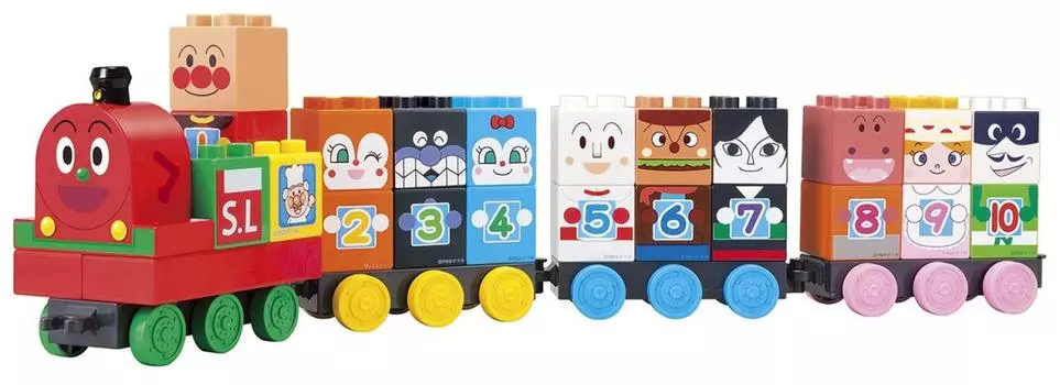 BlockLabo Block Lab Anpanman SL Man и 123 Suuji Block Set (Целевой возраст: 1,5 года и старше)
