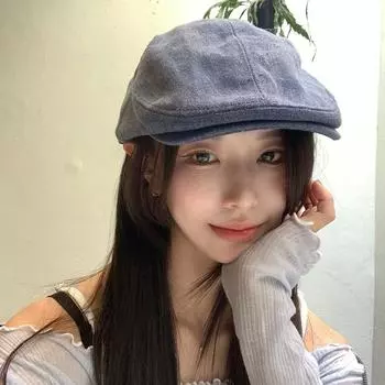 Блоггер шляпа вперед женская осень и зима новый ретро британский стиль газетчик шляпа берет M56-58cm