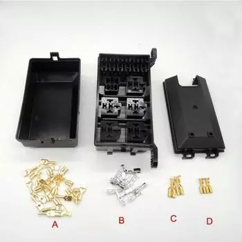 Блок держателей автомобильных реле на 5 реле, гнезда реле, предохранители и водонепроницаемая крышка, страховка