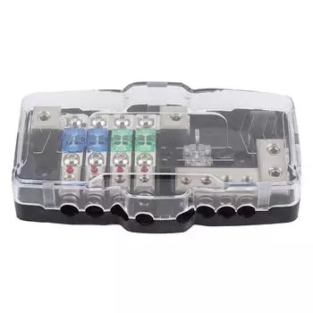 Блок держателя автомобильной аудиосистемы, многофункциональный 4-канальный держатель для автомобильной аудиосистемы со светодиодом для внедорожников, квадроциклов, UTV