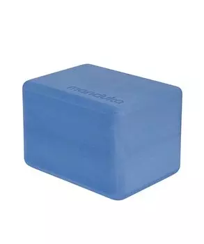 Блок для йоги Manduka, легкий мини-блок для йоги, дорожный блок из переработанного пеноматериала, вспомогательное приспособление для поз, устойчивый компактный портативный реквизит для йоги, пилатеса, синий, для тренировок/в тени