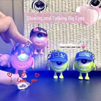 «Блок для ключей от машины с большими глазами»: Светится, звучит и говорит: «Я ЛЮБЛЮ ТЕБЯ». Креативный, романтический подарок с милой шляпкой и анимированными глазами».