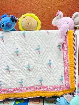 Блок для одеяла «Фламинго для детей» с принтом — 60*40 дюймов