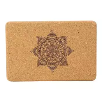 Блок для упражнений предотвращает скольжение, высокая плотность, мандала, цветочный узор, деревянный кирпич для фитнеса, для лучшего су