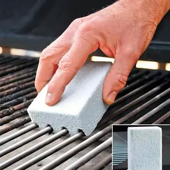 Блок кирпича для чистки гриля, Экологический кирпич для чистки гриля, Чистящий камень для удаления накипи, Для удаления пятен Стойки для барбекю Плиты с плоской верхушкой, Cleaning Brush 1pc