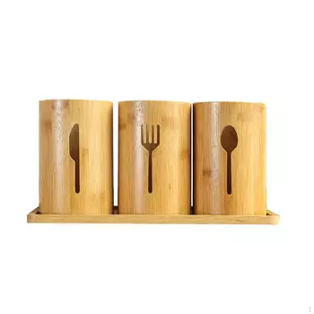 Блок ножей Удобный нескользящий Несколько слотов для стойки ножей Подставка для слива Столовые приборы