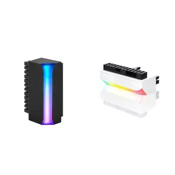 Блок питания AU ATX, 24-контактный адаптер на 90 градусов, 5 В, разъем для материнской платы ARGB