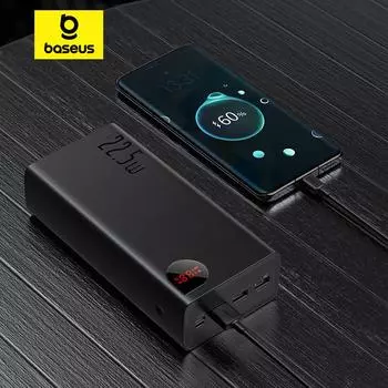 Блок питания Baseus Adaman с цифровым дисплеем и быстрой зарядкой 22,5 Вт, 40000 мАч