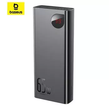 Блок питания Baseus Adaman с цифровым дисплеем и быстрой зарядкой, 20000 мАч, 65 Вт