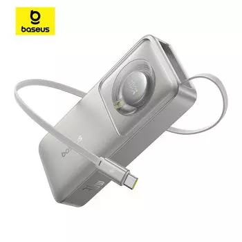 Блок питания Baseus Free2Pull с выдвижным кабелем 10000 мАч 20 000 мАч 65 Вт