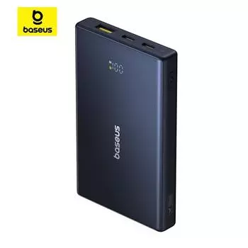 Baseus Power Bank PD20W, быстрая зарядка одновременно для трех устройств, аккумулятор емкостью 10000 мАч с цифровым дисплеем, тонкий мини-устройство для кармана, для самолета