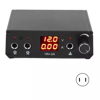 Блок питания для тату-машины, регулируемый по напряжению, цифровой блок питания для татуировок для новичков, 90265 В, черный US Plug