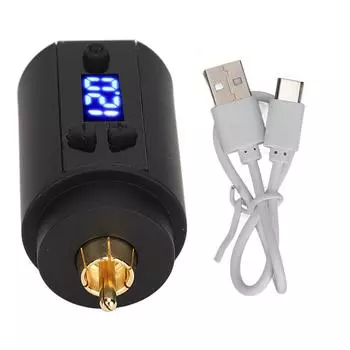 Блок питания для татуировки 312 В USB зарядка беспроводная 1500 мАч интерфейс RCA для татуировки ручка аккумулятор тип 2